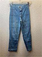 Vintage Plush Bottoms Patchwork Paneled Jeans