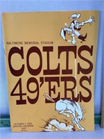 Baltimore Colts vs 49ers Oct 7 1962 program