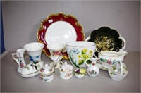 Six various Coalport porcelain pieces