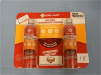 Two pack First Alert Fire Spray