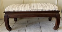 Fabric Covered Oriental Bench