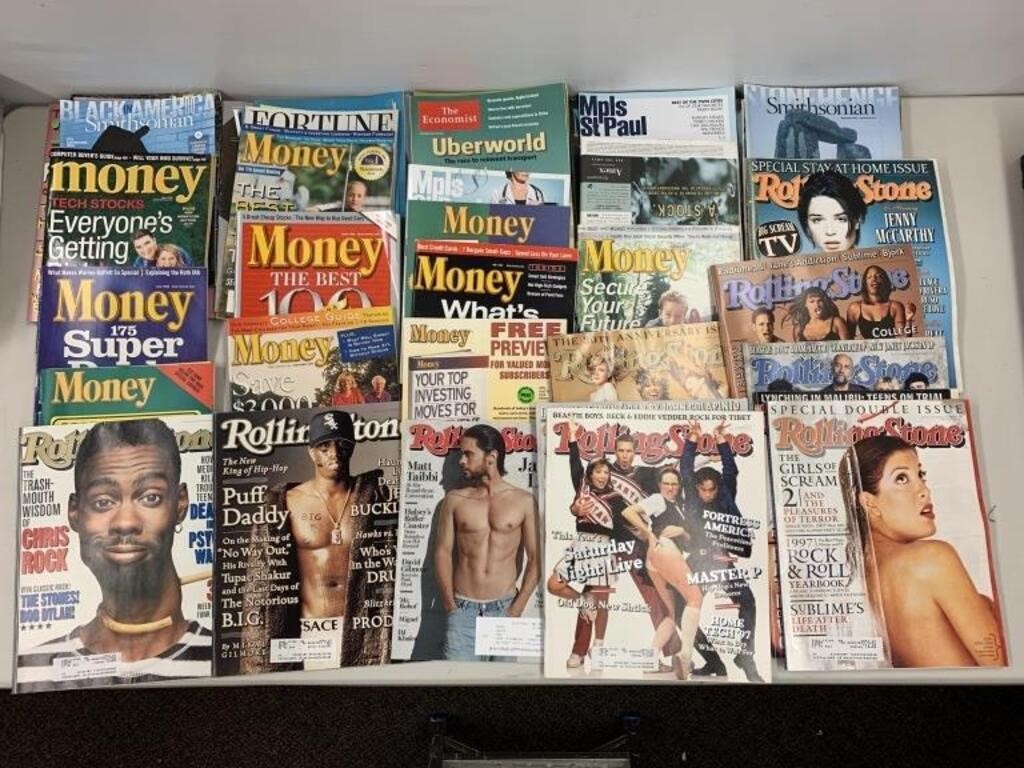 Vintage Rolling Stone and Money Magazine Collectio