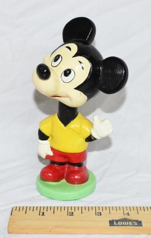 VINTAGE MICKEY MOUSE BOBBLE HEAD FIGURINE