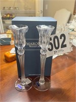 Pair of Waterford Candle Sticks (New in Box) (K)