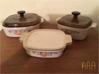 Set of 3 Corning ware