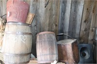 Wood barrel & buckets