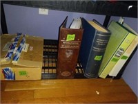 Box and binders of stamps