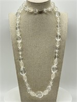 1940's Molded & Frosted Lucite Necklace