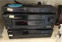 Sony Receiver, Sony DVD Player, and Controller