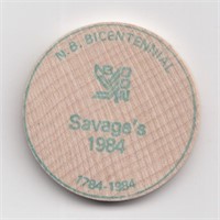 1984 NB Bicentennial Wooden Nickel