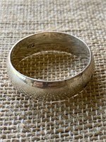 Wide Sterling Silver Band Sz 13