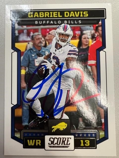 Bills Gabriel Davis Signed Card with COA