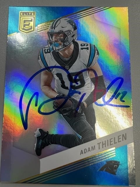 Panthers Adam Thielen Signed Card with COA