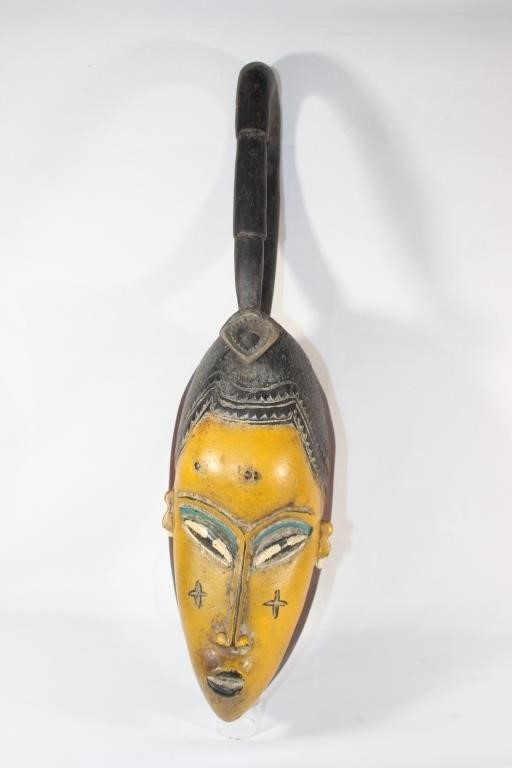 Ivory Coast West Africa Tribal Wood Mask 23"