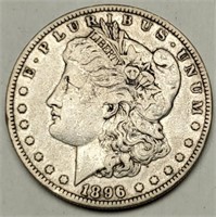 1896-O Morgan Silver Dollar, XF+