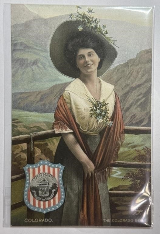 Vintage Photochromed PPC Postcard Colorado Belle!