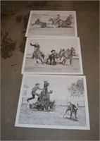 Three Unframed Rodeo Prints