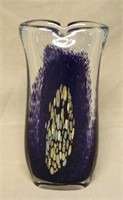 Hand Blown Art Glass Vase.