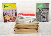 Forty-five issues of Trains magazine 1941-1981 exc