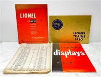 Postwar Lionel O Gauge 1949 and 1950 dealer advanc