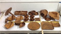 Over 35 Philippine Wood Dishes& Utensils U7B