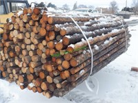 1-2" X 8' Unpeeled Posts~170 pieces