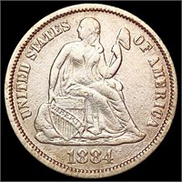 1884 Seated Liberty Dime CLOSELY UNCIRCULATED