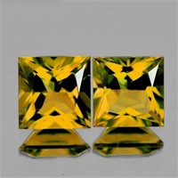 Natural Golden Yellow Tourmaline Pair  {Flawless-V