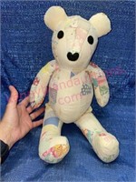 Quilted small bear (handmade from old quilt)