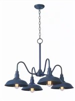 Bell Ridge 30 in. 4-Light Blue Outdoor Chandelier