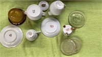 Vintage Jeanette Glass coaster/spoon, tea bag