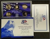 2008 US Mint Statehood Quarter Proof Set MIB