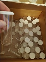 Box of Small Plastic Vials with Lids