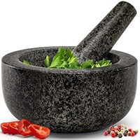 Heavy Duty Large Mortar and Pestle Set,100% Granit