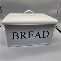 White Metal Bread Box