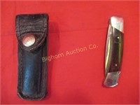 Buck 501V Folding Knife w/ Leather Sheath 3 3/4"