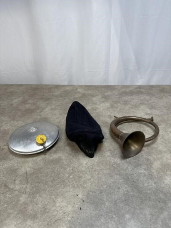 US Navy Hat, Military Horn, and Boy Scouts