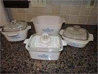 Collection of Four Corning Ware Casseroles