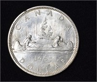 1965 CAD $1 Silver Voyageur Coin