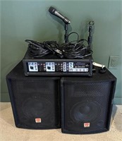 ROCKVILLE PA SYSTEM - BT Amp - Speakers - Stands,