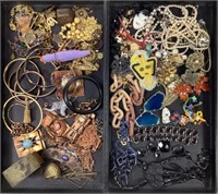 (2) Tray Lots Of Fashion Jewelry Necklaces