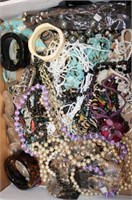 Large lot of Costume Jewelry some silver, Lucite,