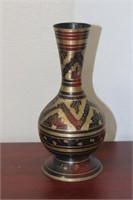 An Enamel on Metal Vase