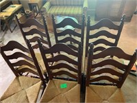 6 chairs ladder back cherry
