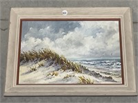 Framed Inge Franz-Claussen Painting, Summer Dunes