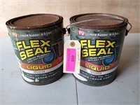 Two gallons flex seal liquid white, possibly