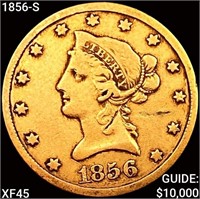 1856-S $10 Gold Eagle NEARLY UNCIRCULATED