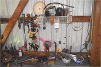 Hand tools, casters, clamps, etc