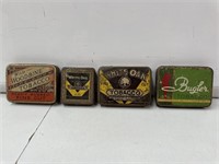 4 x Tobacco Tins Inc. White Oak, Bugler &