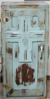 Small Shabby Chic Wood Cabinet with Shelves